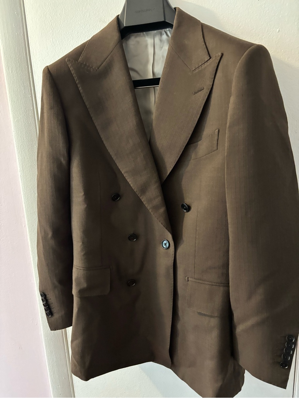 Suitsupply Double-Breasted Brown Sport Coat